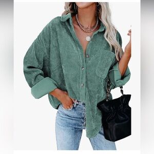 Blue Corduroy Top - Size XXL